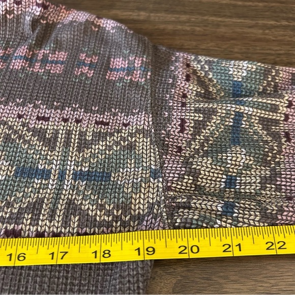 ❤️Chaps Brown and Pink Patterned Sweater XS - Picture 8 of 10